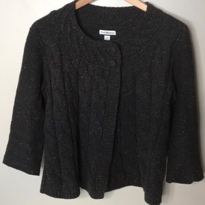 Croft & Barrow Dark Gray Rainbow Marled Sweater S